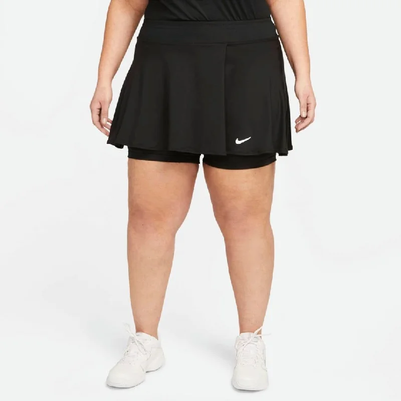 Nike Women's Dri-FIT Victory Flouncy Skirt (Black/White) midi skirt versatile