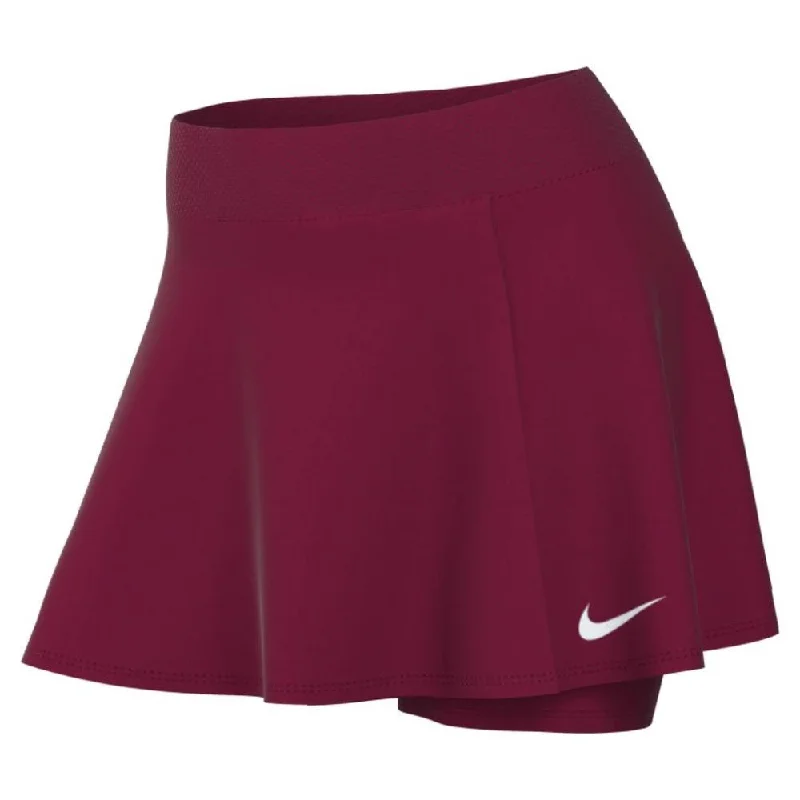 Nike Women's Dri-FIT Victory Flouncy Skirt (Red/White) zip skirt side