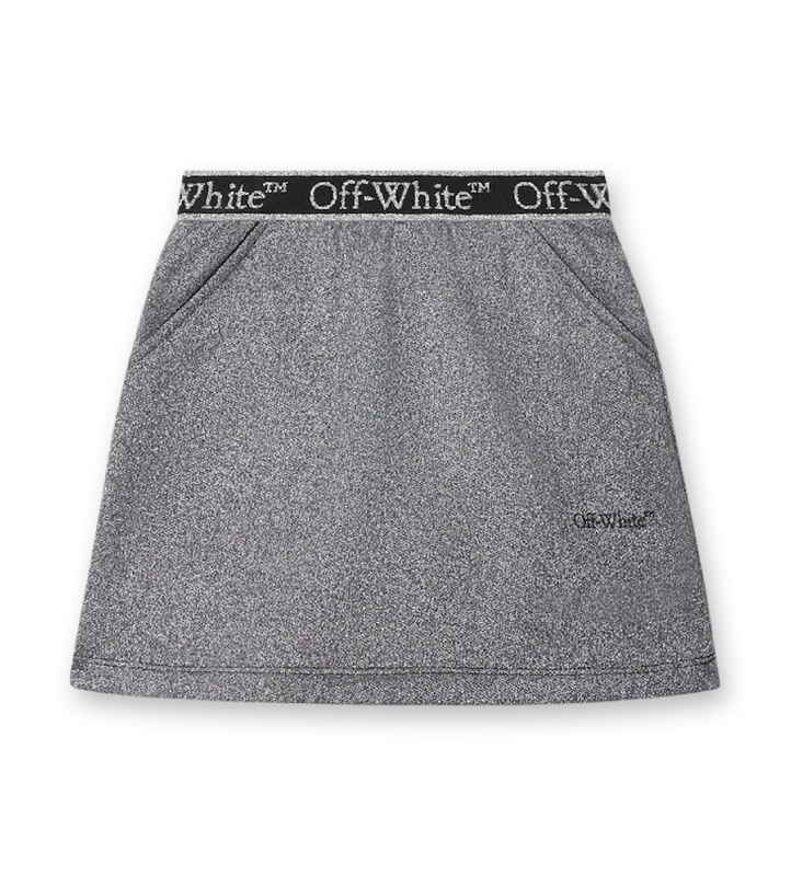 Bookish Logo Band Sweatskirt Grey floral skirt print