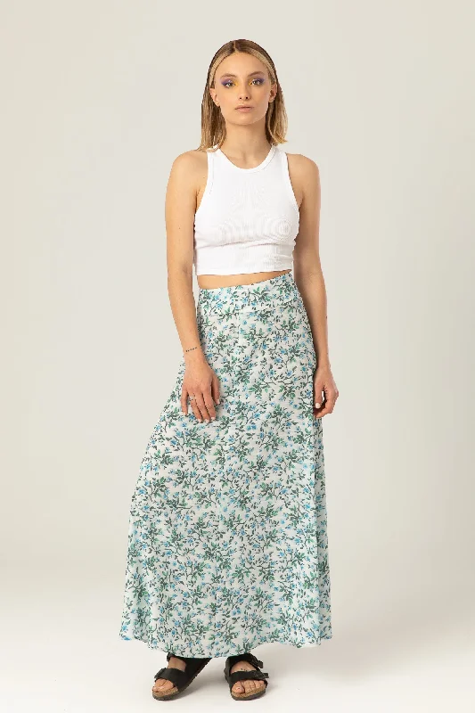 The Flower Skirt silk skirt lustrous