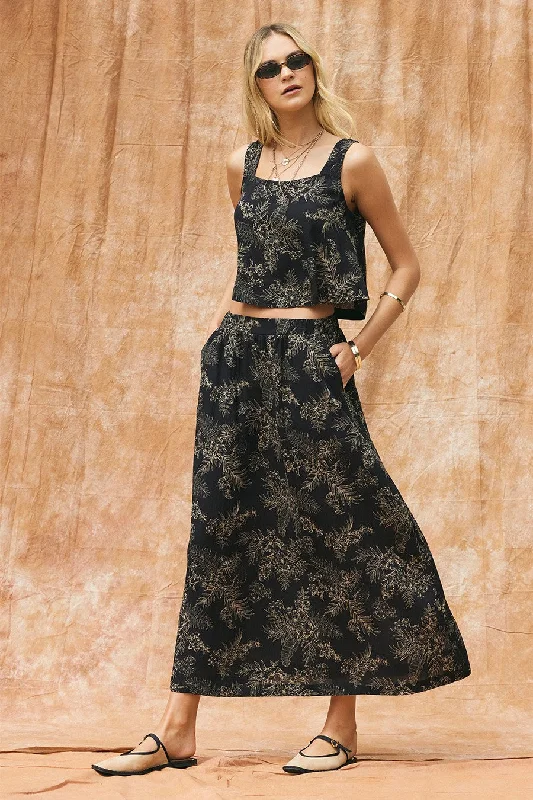 The Serena Printed Tank + Skirt Set - Sold Separately silk skirt sleek