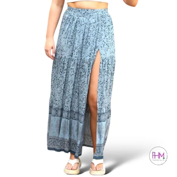 Gypsy Dreamer High Waisted Boho Maxi Skirt 🧿 a-line skirt cut