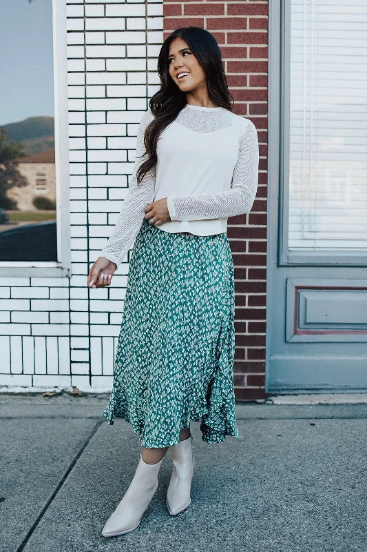 Cactus Maxi Skirt - FINAL SALE asymmetrical skirt cut