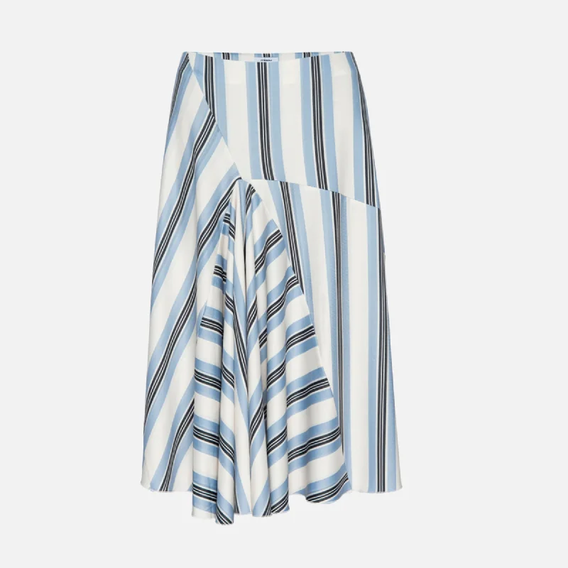 Miaou Mila Skirt - Black and Blue Stripe boho skirt vibe