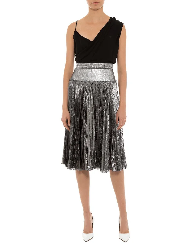 Pete Metallic Skirt chiffon skirt airy